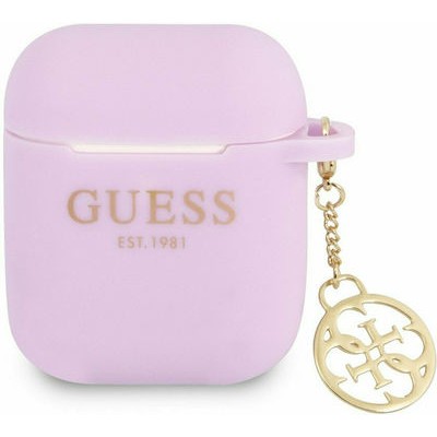 Guess 4G Charm Silicone Case Purple (Apple AirPods / Apple AirPods 2)